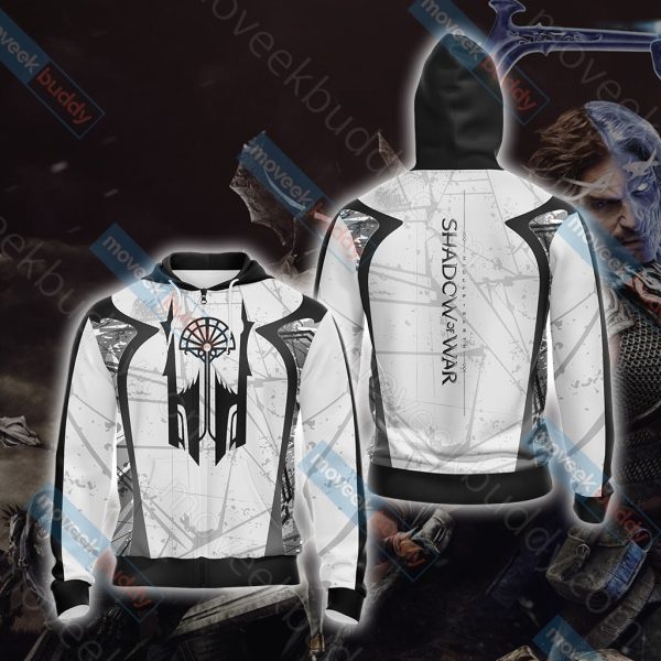 Middle-earth: Shadow of Mordor - Black Gate Sigil Unisex 3D T-shirt Zip Hoodie XS