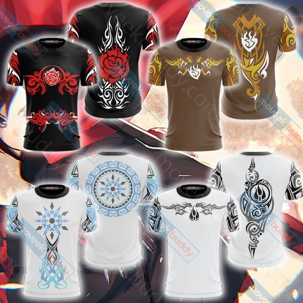 RWBY Ruby Rose Symbol Unisex 3D T-shirt