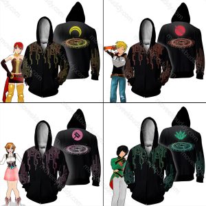 RWBY Team JNPR Pyrrha Nikos Zip Up Hoodie   