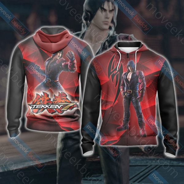 Tekken 7 - Jin Kazama Unisex 3D T-shirt Zip Hoodie XS