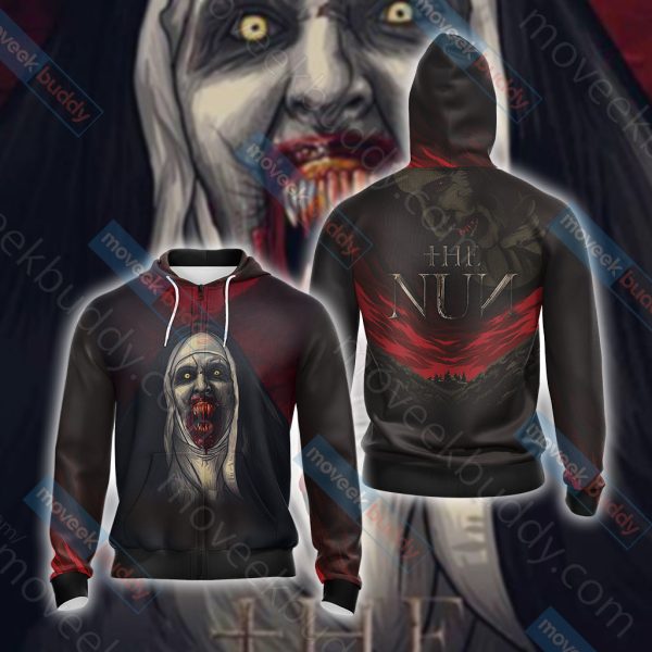 The Nun Unisex 3D T-shirt Zip Hoodie XS