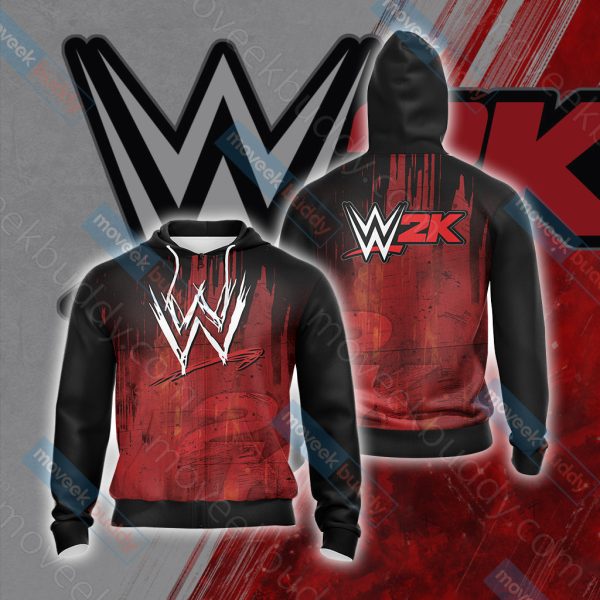 WWE 2K Unisex 3D T-shirt Zip Hoodie XS