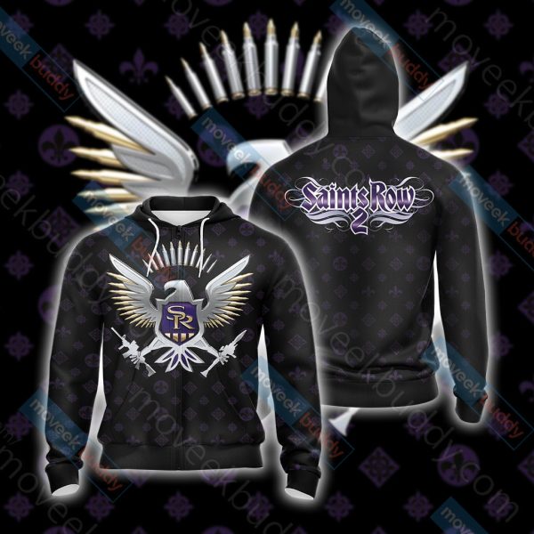 Saints Row IV Unisex 3D T-shirt Zip Hoodie XS