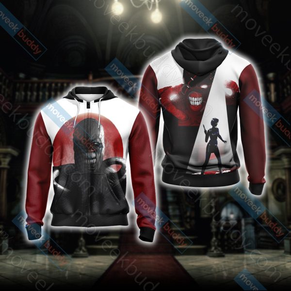 Resident Evil New Unisex 3D T-shirt Zip Hoodie XS