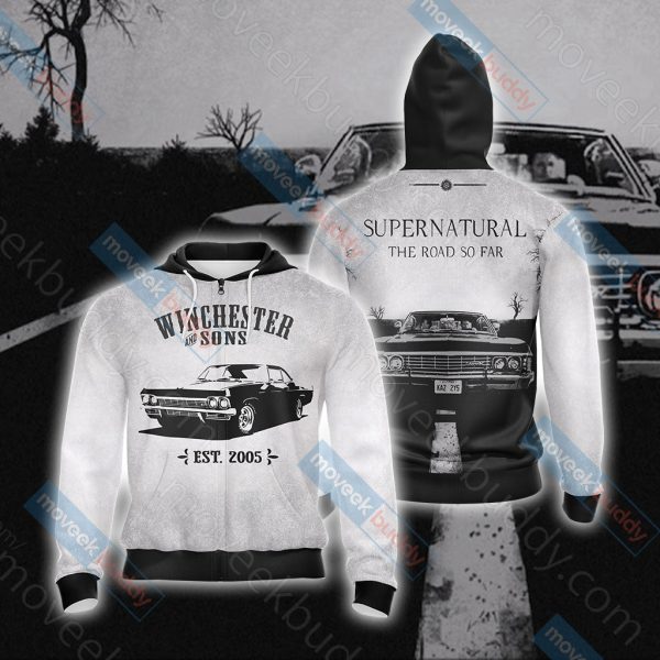 Supernatural Unisex 3D T-shirt Zip Hoodie XS