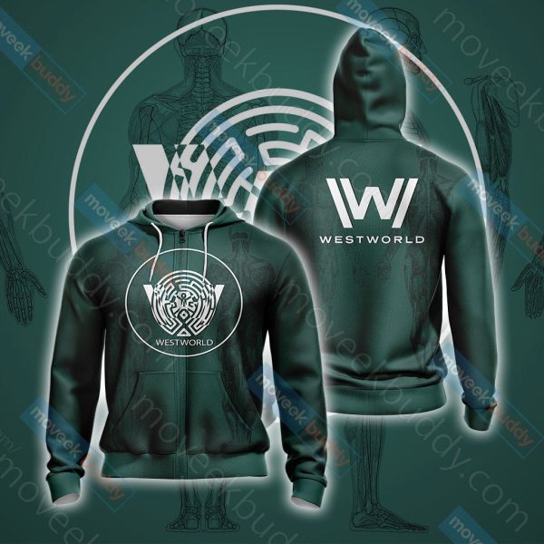 Westworld (TV series) - Maze symbol Unisex 3D T-shirt Zip Hoodie XS