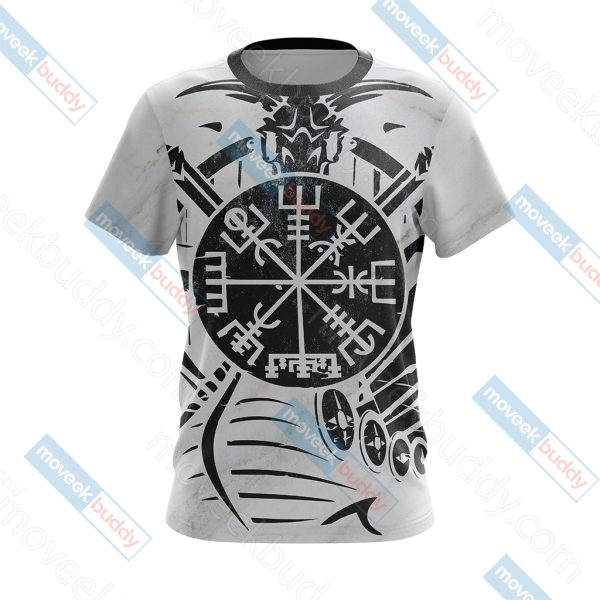 Vikings - Vegvisir symbol Unisex 3D T-shirt