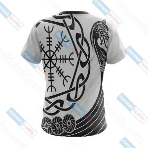 Vikings - Vegvisir symbol Unisex 3D T-shirt   