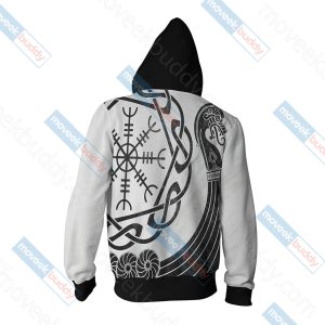 Vikings - Vegvisir symbol Unisex 3D T-shirt   