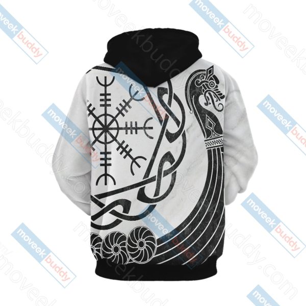 Vikings - Vegvisir symbol Unisex 3D T-shirt