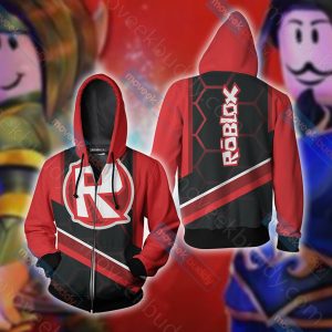 Roblox Unisex 3D T-shirt Zip Hoodie XS 