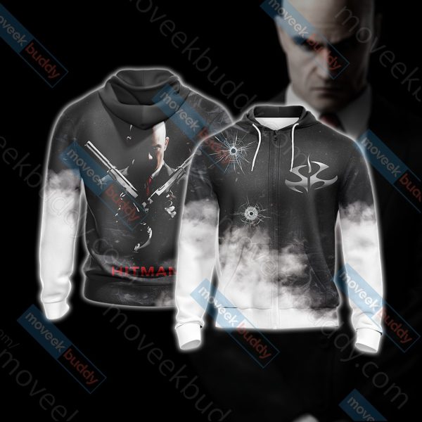 Hitman Unisex 3D T-shirt Zip Hoodie XS