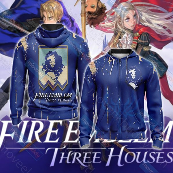 Fire Emblem - The Blue Lions Unisex 3D T-shirt Zip Hoodie XS