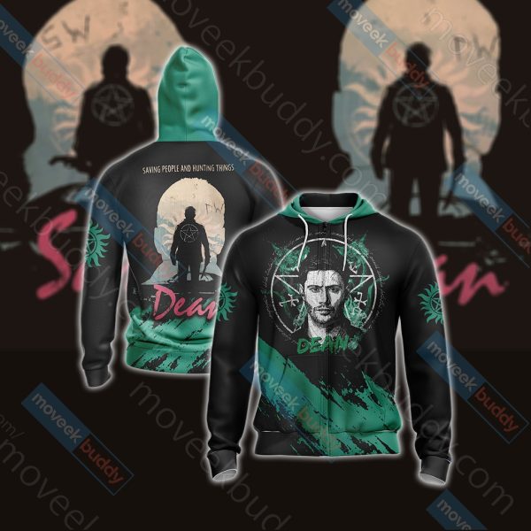 Supernatural - Dean Unisex 3D T-shirt Zip Hoodie XS