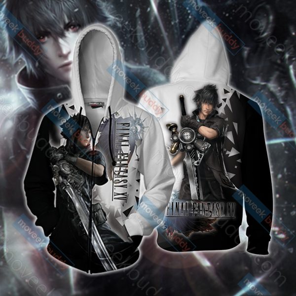 Final Fantasy XV - Noctis Lucis Caelum Unisex 3D T-shirt Zip Hoodie XS