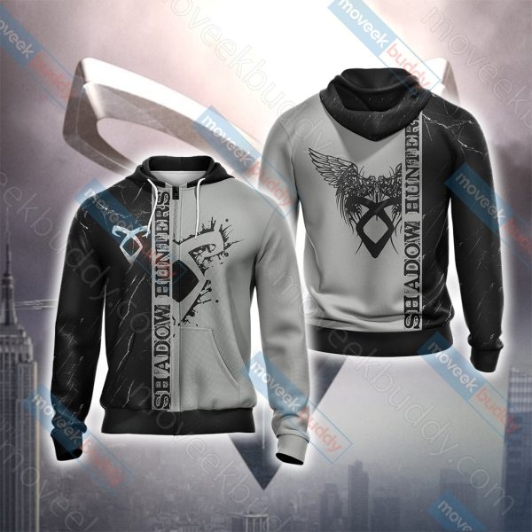 Shadowhunters New Unisex 3D T-shirt Zip Hoodie XS