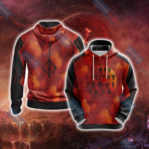 Bloodborne - Runes Unisex 3D T-shirt Hoodie S