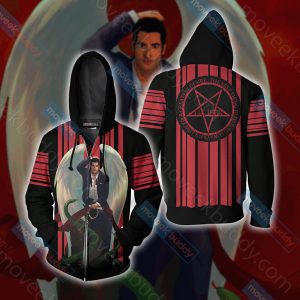 Lucifer New Look Unisex 3D T-shirt Zip Hoodie XS 