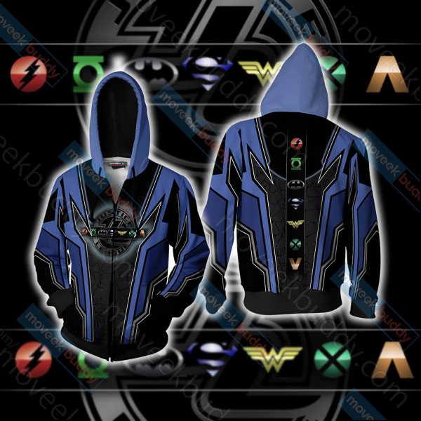 Justice League New Unisex 3D T-shirt Zip Hoodie XS