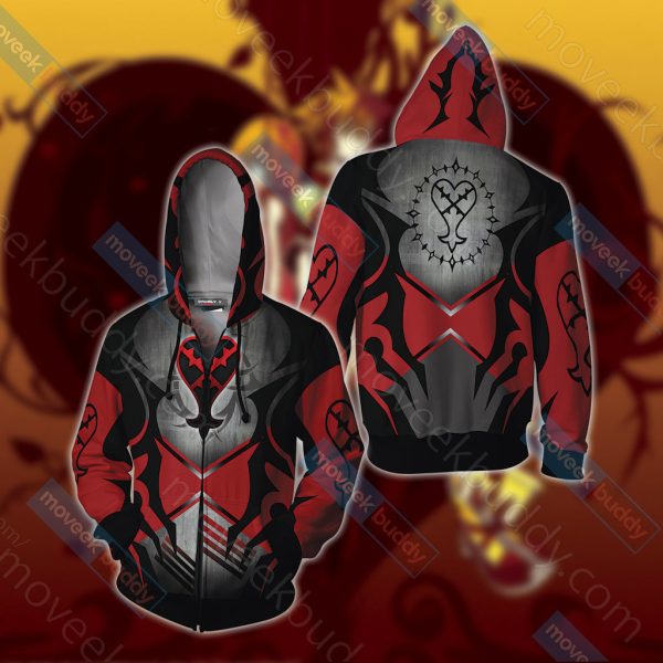 Kingdom Hearts: Heartless Unisex 3D T-shirt Zip Hoodie XS