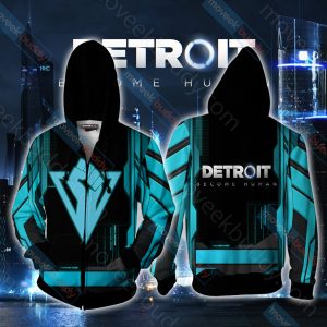 Detroit: Become Human Unisex 3D T-shirt Zip Hoodie XS 