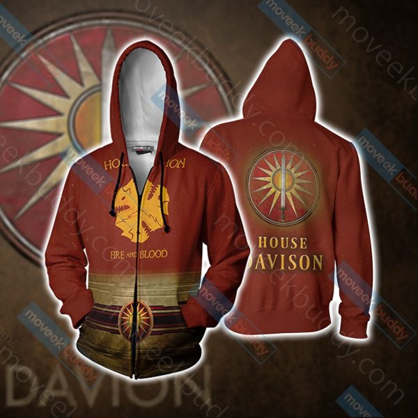 BattleTech - House Davion Unisex 3D T-shirt Zip Hoodie XS