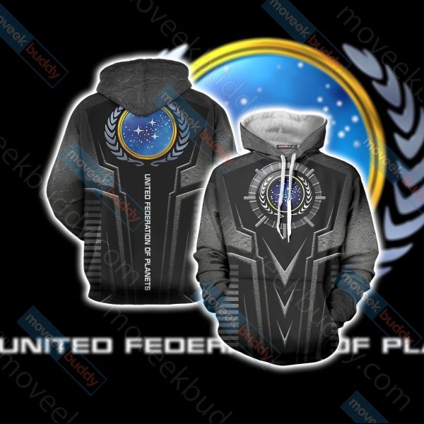 Star Trek - United Federation of Planets Logo Unisex 3D T-shirt Hoodie S