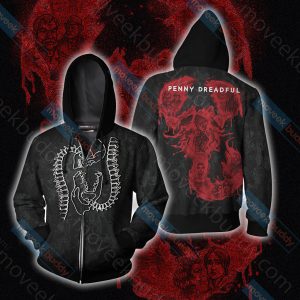 Penny Dreadful Unisex 3D T-shirt Zip Hoodie XS 