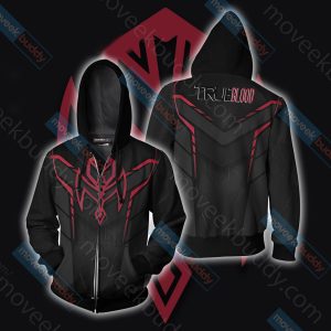 True Blood Unisex 3D T-shirt Zip Hoodie XS 