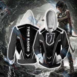 Tomb Raider Unisex 3D T-shirt Zip Hoodie XS 