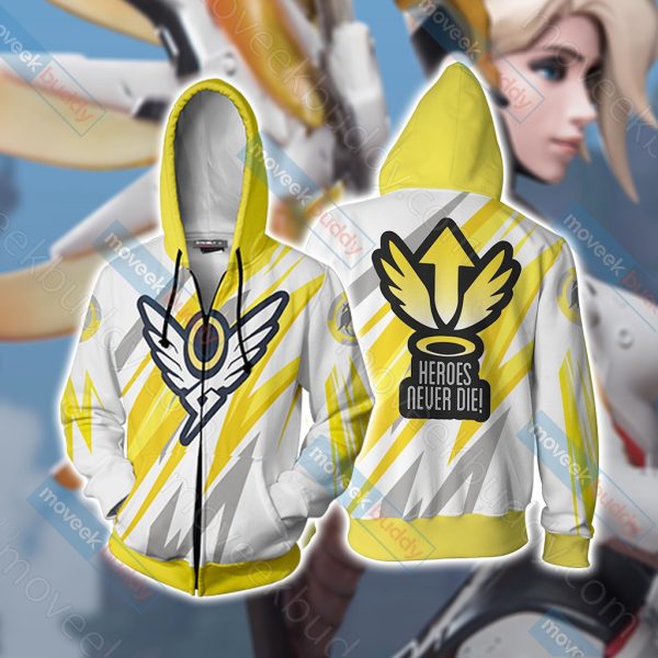 Overwatch - Mercy New Unisex 3D T-shirt Zip Hoodie XS