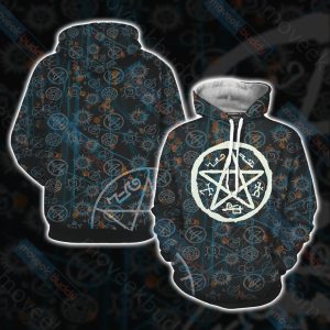 Supernatural - Devil's trap Unisex 3D T-shirt Hoodie S 