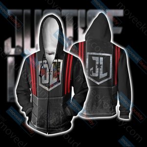 Justice League Unisex 3D T-shirt Zip Hoodie XS 