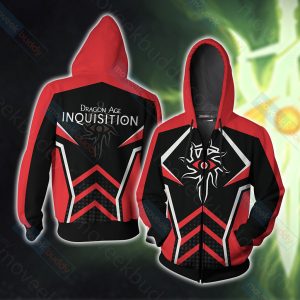 Dragon Age Inquisition Unisex 3D T-shirt Zip Hoodie XS 