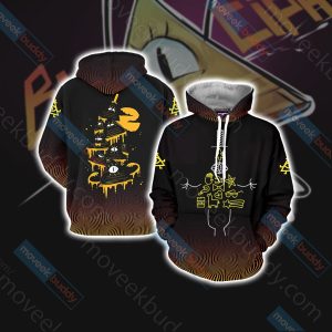 Gravity Falls - Bill Cipher Wheel New Version Unisex 3D T-shirt Hoodie S 