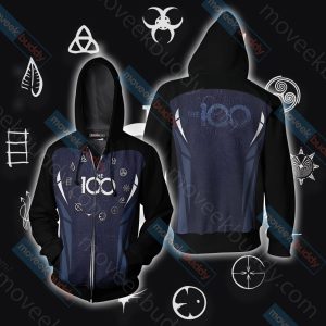 The 100 Unisex 3D T-shirt Zip Hoodie XS 