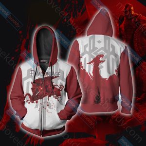 Dragon Age Unisex 3D T-shirt Zip Hoodie XS 