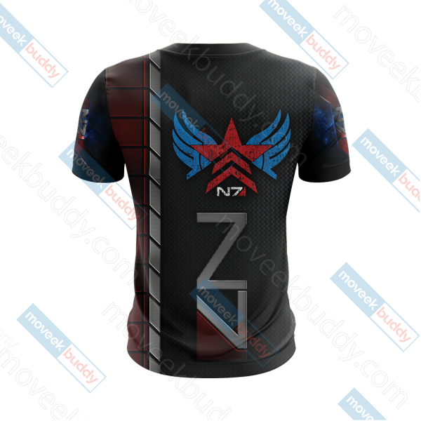 Mass Effect - Paragon Renegade N7 Unisex 3D T-shirt