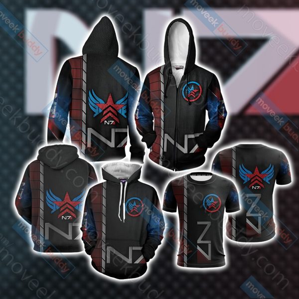 Mass Effect - Paragon Renegade N7 Unisex 3D T-shirt