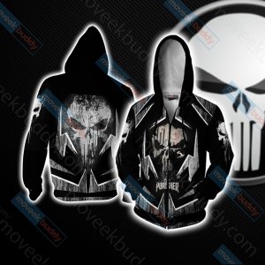 The Punisher New Unisex 3D T-shirt Zip Hoodie XS 