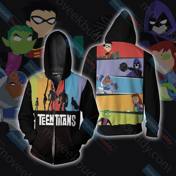 Teen Titans Unisex 3D T-shirt Zip Hoodie XS