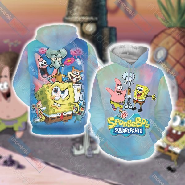 SpongeBob SquarePants Unisex 3D T-shirt Hoodie S