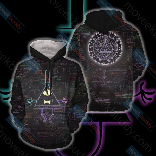 Gravity Falls Bill Cipher Wheel Unisex 3D T-shirt Hoodie S