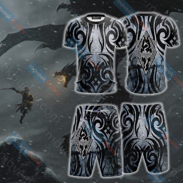 The Elder Scrolls: Skyrim Symbol Unisex 3D T-shirt