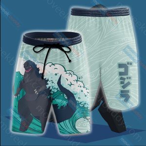 Godzilla King Of The Monsters New Style Unisex 3D T-shirts Beach Shorts S 