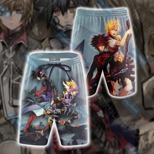 Kingdom Hearts New Version Unisex 3D T-shirt Beach Shorts S 