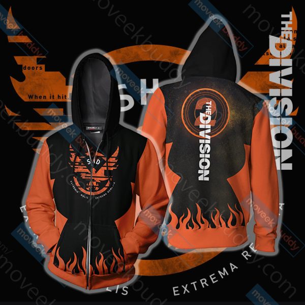 The Division Unisex 3D T-shirt Zip Hoodie XS