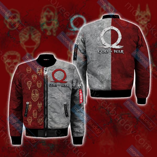 God Of War Symbol New Look Unisex 3D T-shirt Bomber Jacket S