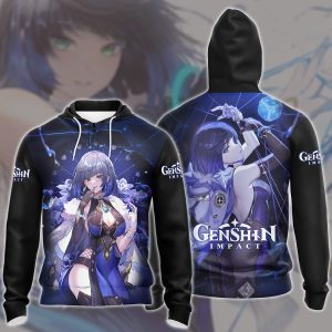 Genshin Impact Yelan Video Game All Over Printed T-shirt Tank Top Zip Hoodie Pullover Hoodie Hawaiian Shirt Beach Shorts Joggers Zip Hoodie S 