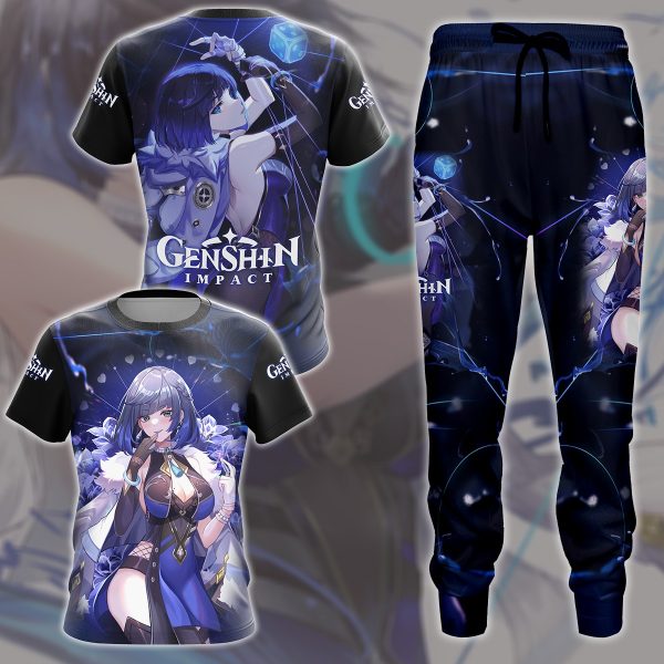 Genshin Impact Yelan Video Game All Over Printed T-shirt Tank Top Zip Hoodie Pullover Hoodie Hawaiian Shirt Beach Shorts Joggers